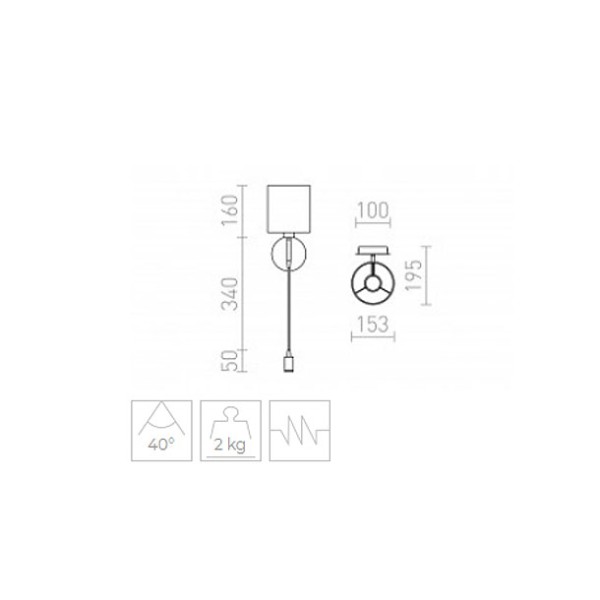 LED ZIDNA USMJERENA SVJETILJKA Versa s dodatnim reflektorom E27 42x3W 40° 230V 3000K