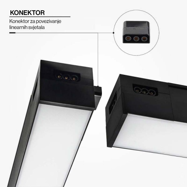Linearna LED svjetiljka 24W CCT odabir boje svjetlosti - serijski poveziva