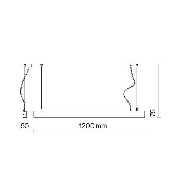 Linearna LED svjetiljka Cabail 40W 4000K 1.2 m Samsung LED 4400 lm IP20 IK06 PF>09 UGR 21