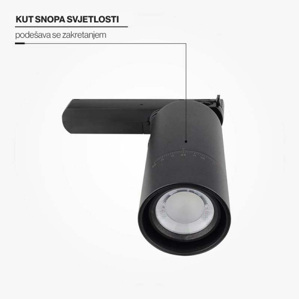 Magnetni tračni spot reflektor 20/25/30W 2750 lm 24° za višefaznu magnetnu tračnu šinu 220V Magnetna tračna rasvjeta FL15105 - iDEAL LED | Led žarulje - LED rasvjeta iDEAL LED | Led žarulje - LED rasvjeta Magnetni tračni spot reflektor 20/25/30W 2750 lm 24° za višefaznu magnetnu tračnu šinu 220V