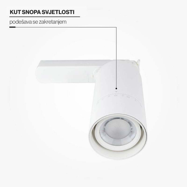 Magnetni tračni spot reflektor 20/25/30W 2750 lm 24° za višefaznu magnetnu tračnu šinu 220V Magnetna tračna rasvjeta FL15105 - iDEAL LED | Led žarulje - LED rasvjeta iDEAL LED | Led žarulje - LED rasvjeta Magnetni tračni spot reflektor 20/25/30W 2750 lm 24° za višefaznu magnetnu tračnu šinu 220V