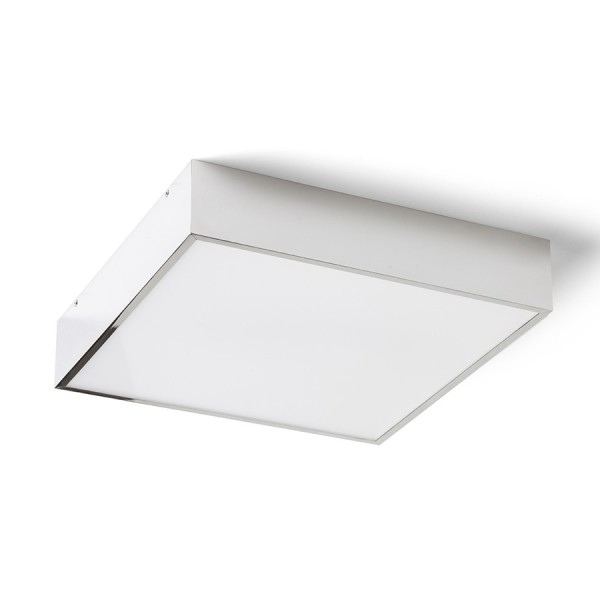 Merano 35 kvadratna stropna svjetiljka krom/mat akrilat 230V LED 24W IP44 3000K 1700 lm Ra 80