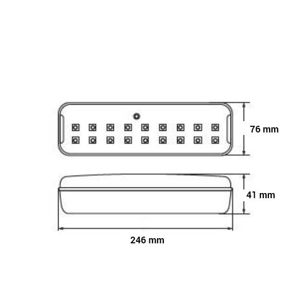 Nadgradna LED panik svjetiljka 1.8W 3 sata trajanje 6200K IP21 / piktogram 