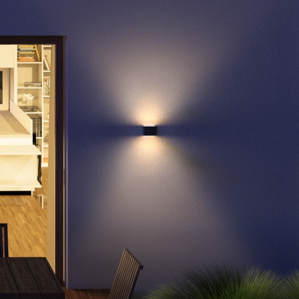 Nadgradna LED svjetiljka zaobljena 2X6W 4000K IP65 Rasvjeta gore/dole 969LEDW12 - iDEAL LED | Led žarulje - LED rasvjeta iDEAL LED | Led žarulje - LED rasvjeta Nadgradna LED svjetiljka zaobljena 2X6W 4000K IP65 Rasvjeta gore/dole