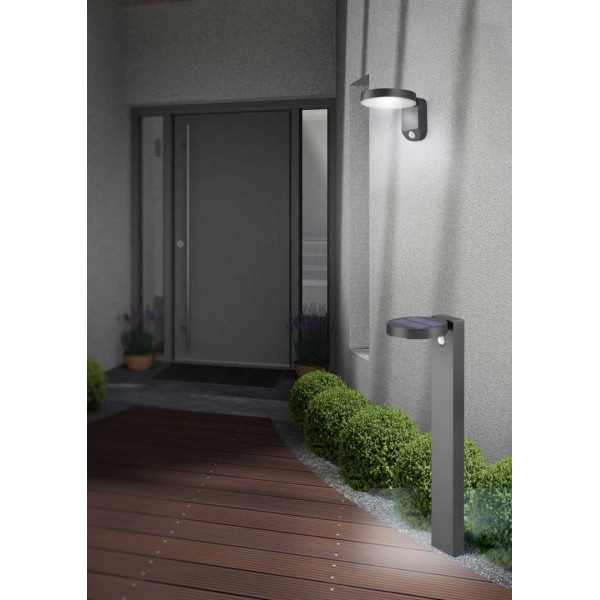 Nadgradna solarna LED svjetiljka 9W IP44 PIR senzor pokreta
