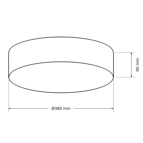 Crna nadgradna stropna LED svjetiljka DRAX 32 W 4000 K