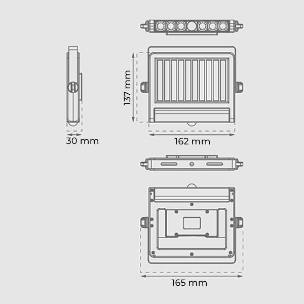 Nadgradna/Zidna solarna LED svjetiljka 1.8W 450 lm 5.5V IP54 Senzor pokreta
