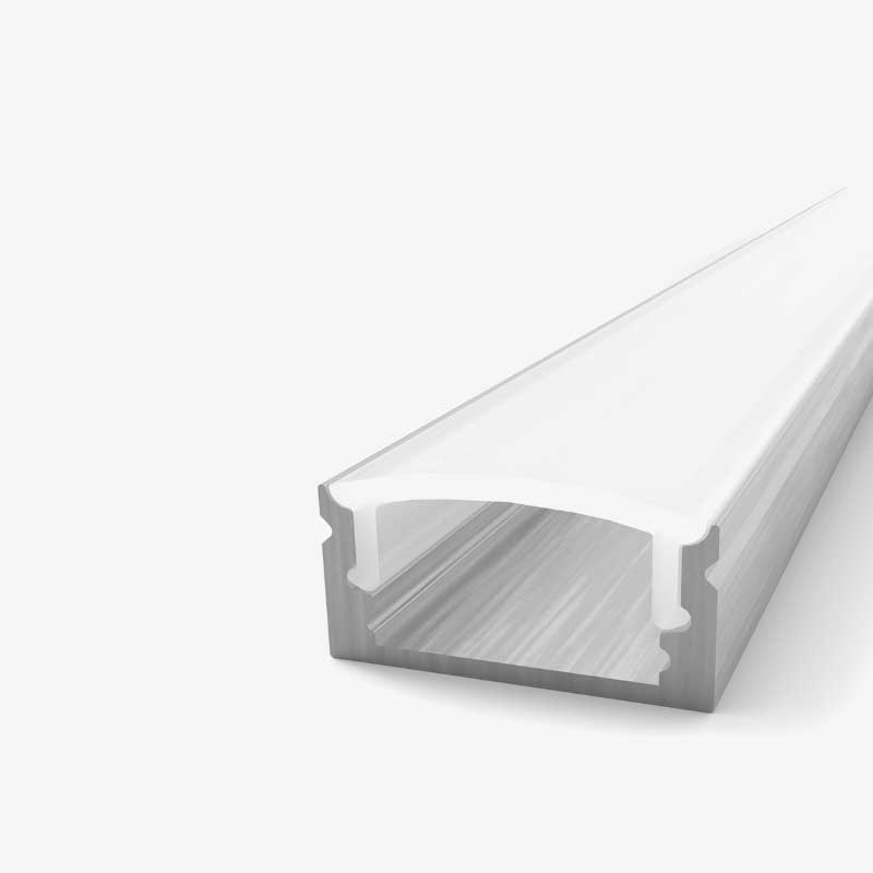 Nadgradni aluminijski profil opalno bijeli difuzor 17.0 x 7.3 mm