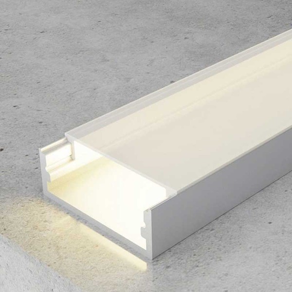 Nadgradni aluminijski profil opalno bijeli difuzor 23.2 x 9.7 mm