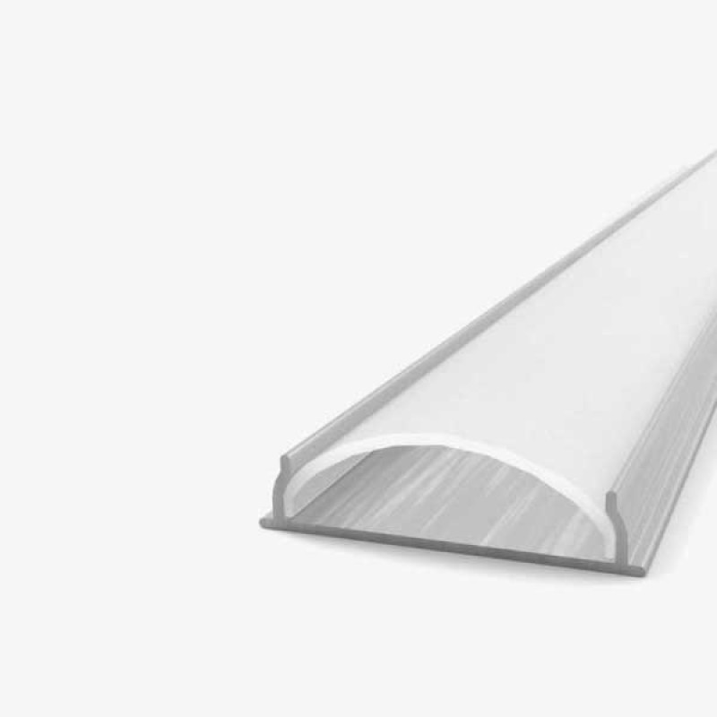 Nadgradni aluminijski profil za LED traku opalno bijeli difuzor 17.2 x 3.7 mm