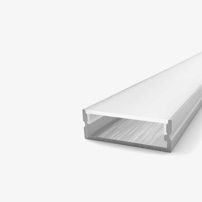Nadgradni aluminijski profil za LED traku opalno bijeli difuzor 23.8 x 6 mm