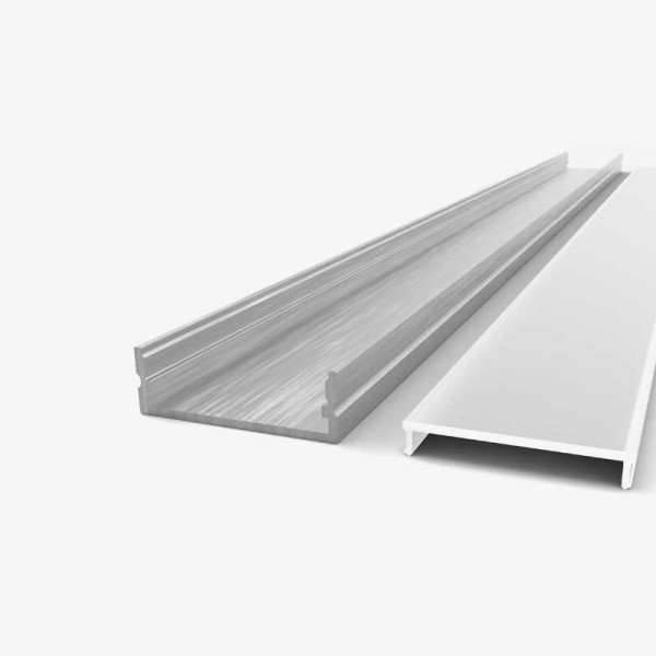 Nadgradni aluminijski profil za LED traku opalno bijeli difuzor 23.8 x 6 mm
