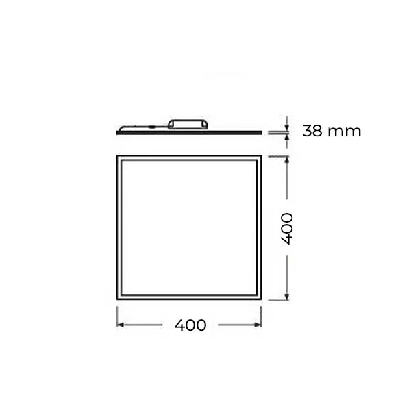 Nadgradni LED panel 30W 230V 4000K 400x400x38 mm CRI >80 4000 lm IP20 