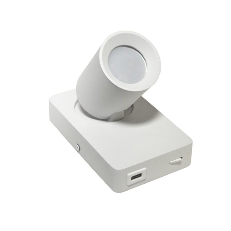 Nadgradni LED reflektor s USB utičnicom i prekidačem Taft 230V GU10