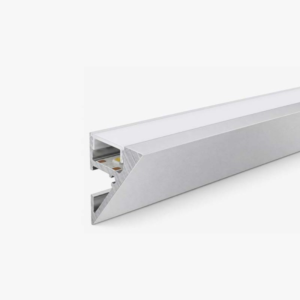 Nadgradni zidni aluminijski profil za LED traku opalno bijeli difuzor 24x24 mm