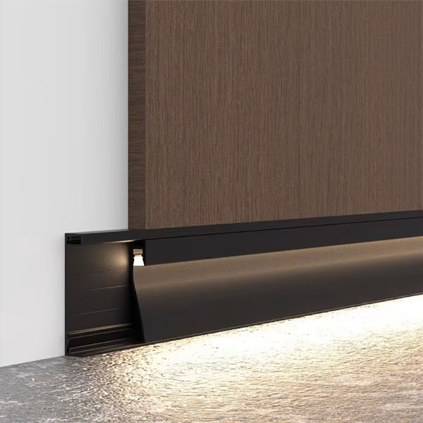 Nadgradni zidni rubni aluminijski profil za LED traku metalik siva opalno bijeli difuzor 2 metra 18x12 mm