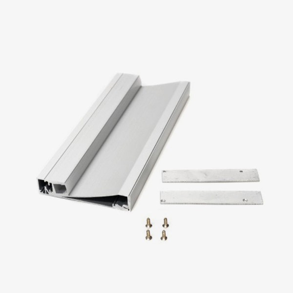Nadgradni zidni rubni aluminijski profil za LED traku opalno bijeli difuzor 2 metra 10.6 x 15.4