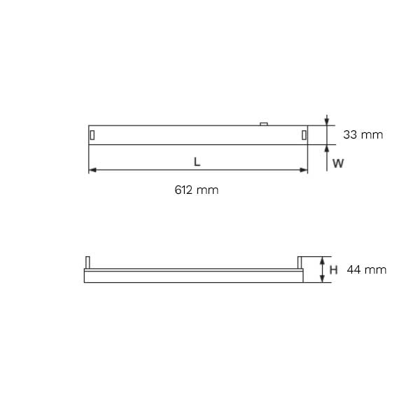 NADGRADNO LED RASVJETNO TIJELO + LED CIJEV 9W 6400K 630mm 630 lm