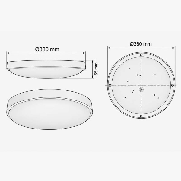Niskonaponska LED plafonjera 24W 2040 lm 4000K 24V DC