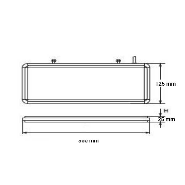 Ovjesna LED panik svjetiljka obostrana 3W 35 lm 3 sata osvjetljenja 6000K Ovjesna