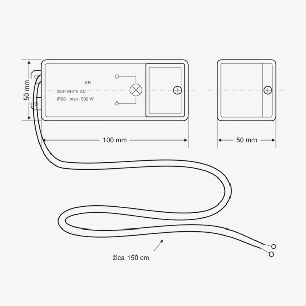 PIR senzor pokreta mahanje rukom max 500W IP20