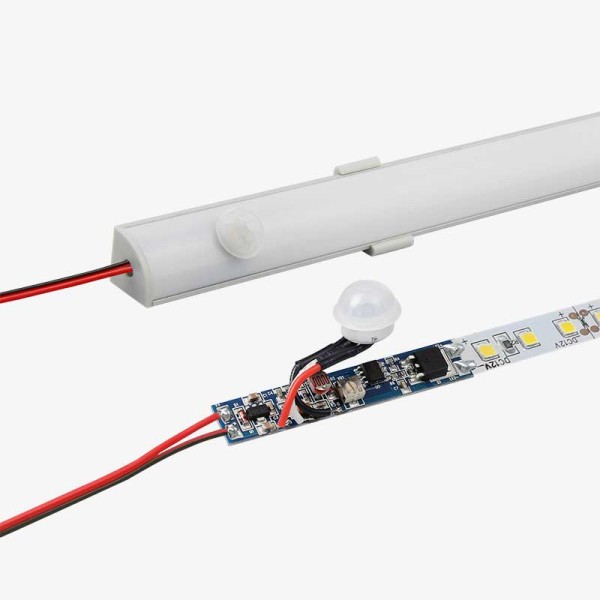 PIR Senzor pokreta za LED trake 12-24V - ugradnja u aluminijske profile