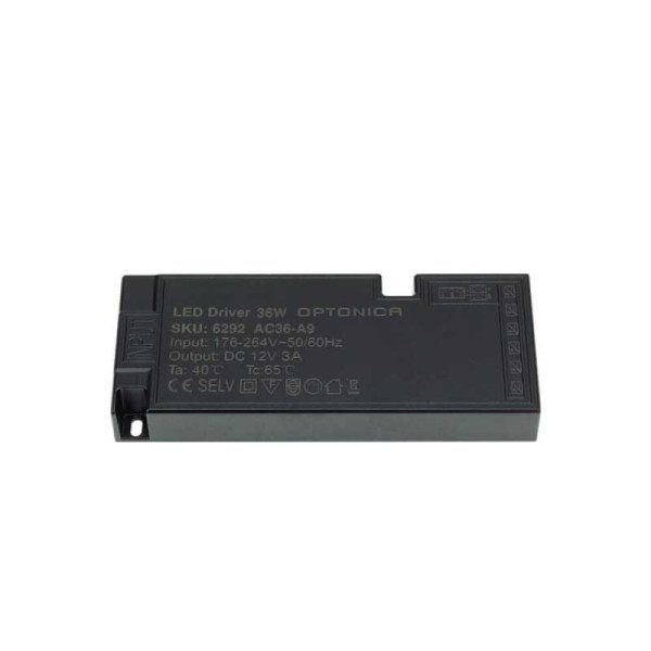 Plastično napajanje za ugradnju u namještaj 36W 12V DC