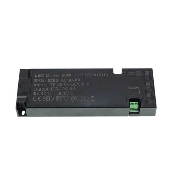Plastično napajanje za ugradnju u namještaj 60W 12V DC