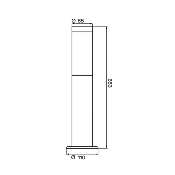 Podna LED svjetiljka Loopa E27 IP44 65 cm