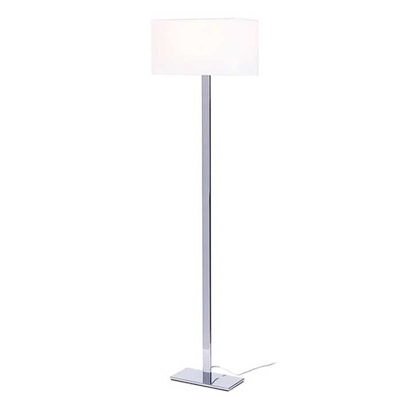 Podna LED svjetiljka PLaza S krom/strukturirano sjenilo E27