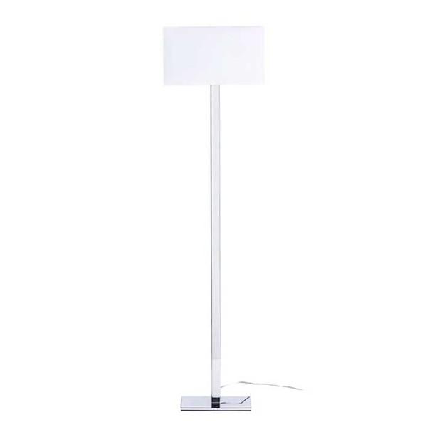 Podna LED svjetiljka PLaza S krom/strukturirano sjenilo E27