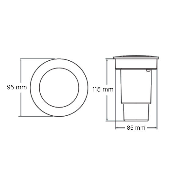 Podna ugradbena LED svjetiljka 3.5W 4000K IP67