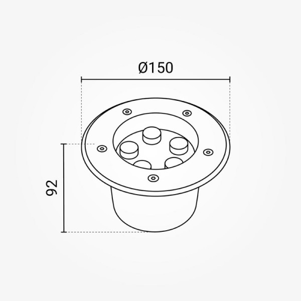 Podna ugradbena LED svjetiljka 5W 400 lm 38° 230V IP65 LED vanjska rasvjeta OT0515 - iDEAL LED | Led žarulje - LED rasvjeta iDEAL LED | Led žarulje - LED rasvjeta Podna ugradbena LED svjetiljka 5W 400 lm 38° 230V IP65