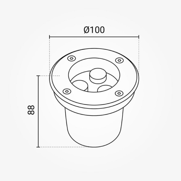 Podna ugradbena LED svjetiljka SPOT 3W 240LM IP65