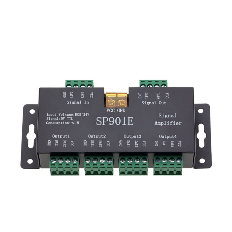 Pojačalo signala za digitalne LED trake DC5-24V Digital SPI 8 grupa