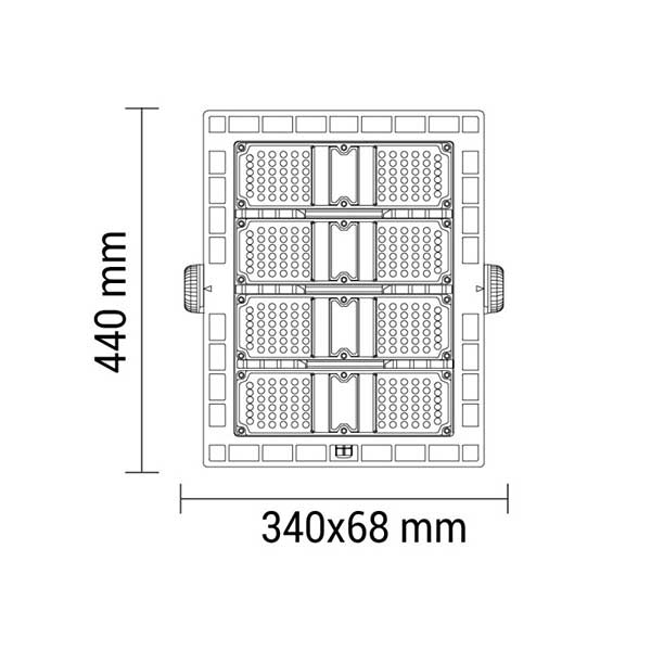 Profesionalni LED reflektor za stadione 240W 24 000 lm IP65 5700K
