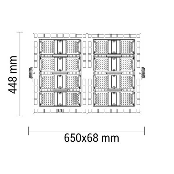 Profesionalni LED reflektor za stadione 480W 48 000 lm IP65 5700K