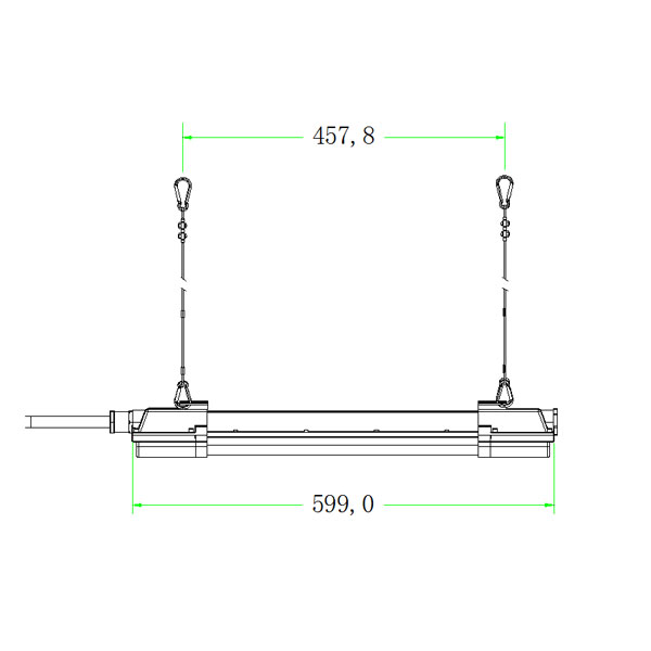 Protueksplozivna LED svjetiljka Linear 40W 5000K 140lm/W IP66 WF2 AC220-240V II 2G EX eb mb IIC T4 Gb / II 2D Ex tb IIIC T(95°C) Db
