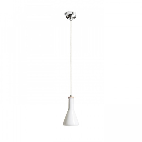 PULIRE CON Viseća ukrasna svjetiljka opal staklo/drvo/krom 230V E14 LED unutarnja rasvjeta R12663 - iDEAL LED | Led žarulje - LED rasvjeta iDEAL LED | Led žarulje - LED rasvjeta PULIRE CON Viseća ukrasna svjetiljka opal staklo/drvo/krom 230V E14