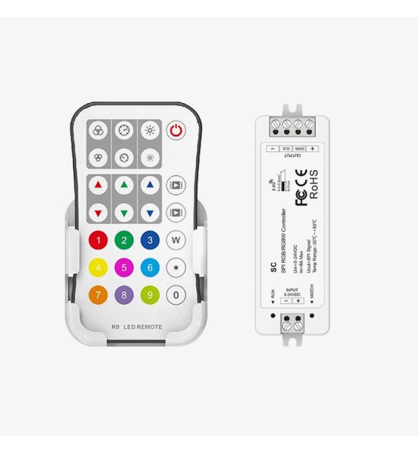  RF daljinski upravljač za digitalne RGB i RGBW LED trake – 4 zone / SC+R9 Komplet
