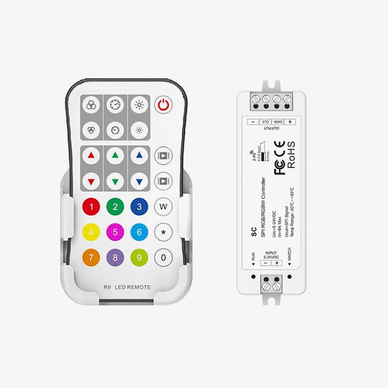  RF daljinski upravljač za digitalne RGB i RGBW LED trake – 4 zone / SC+R9 Komplet