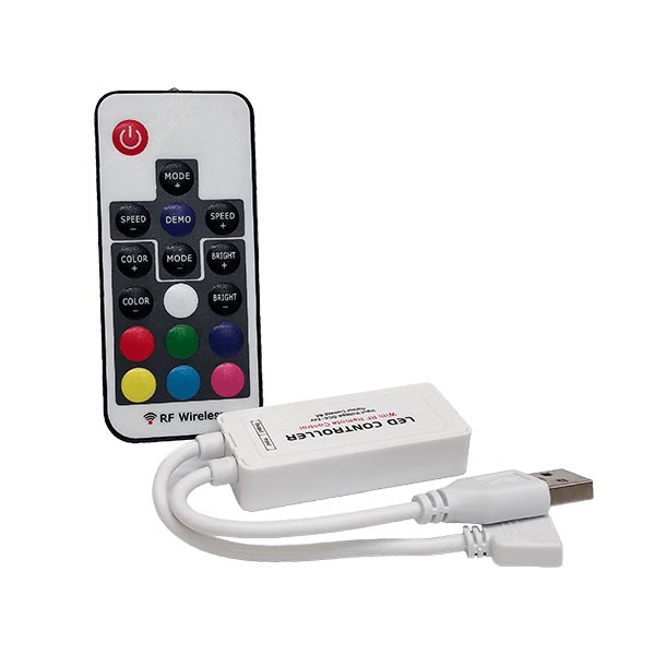 RF mini RGB USB LED kontroler s daljinskim za LED traku 5V