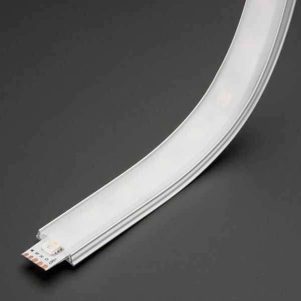 Savitljivi nadgradni aluminijski profil za LED traku opalno bijeli difuzor 1 metar 17.6x14.2x4 mm