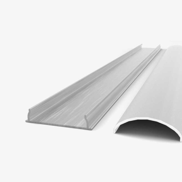 Savitljivi nadgradni aluminijski profil opalno bijeli difuzor 13.8x19.0 mm