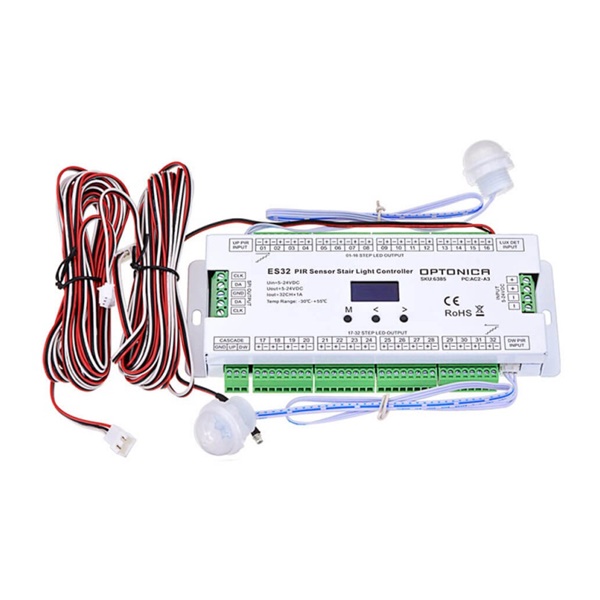 Senzori pokreta i kontroler za stepenice / LED traka 5-24V DC 32 kanala