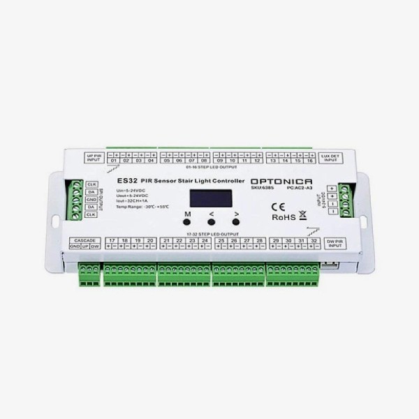 Senzori pokreta i kontroler za stepenice / LED traka 5-24V DC 32 kanala