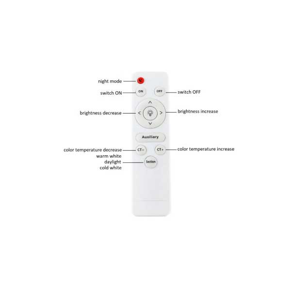 SHELLY LED PLAFONJERA 18W SA DALJINSKIM UPRAVLJAČEM IP40 2160 lm IP40 CCT 3000-6000K