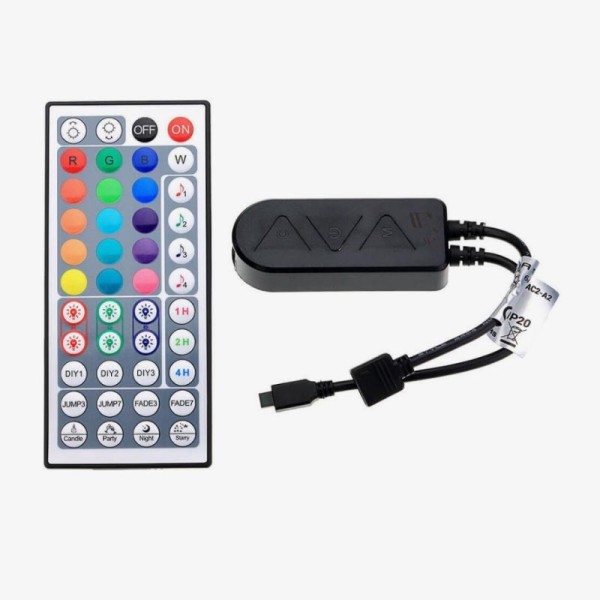 Smart RGB Tuya Wi-Fi/Bluetooth Music kontroler 12–24V IR 44 tipke