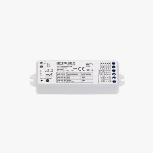 Smart zonski kontroler Tuya & RF CCT-RGB-RGBW-RGBCC-bežično i WiFi upravljanje - 12-24 V DC