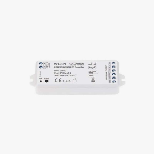 Smart zonski SPI Tuya kontroler za digitalne RGB i RGBW LED trake 5-24V